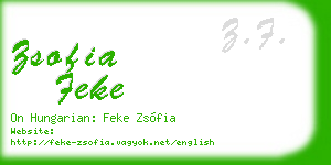 zsofia feke business card